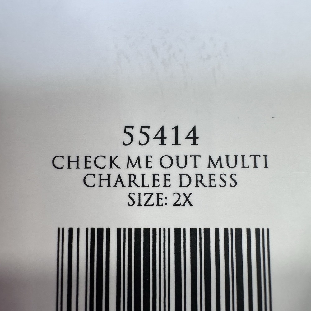 Michelle McDowell Charlee Dress 2X NWT Check Me Out Multi Geometric Plus Size - Picture 6 of 9